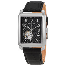 Bulova Sutton Automatic Black Dial Unisex Watch 96a269