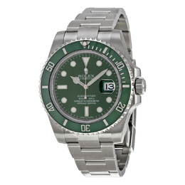 Pre-owned Rolex Submariner 116610LV Hulk Green Dial Mens Automatic Chronometer Watch