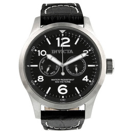 Invicta I-Force Black Dial Stainless Steel Mens Watch 0764