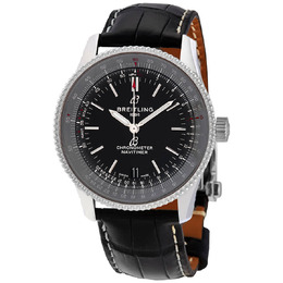 Breitling Navitimer Chrono Automatic - Black Dial, Brown Leather Strap