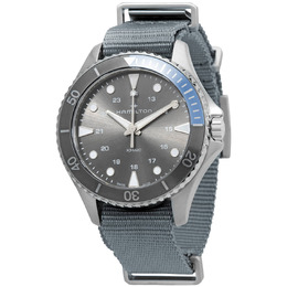 Hamilton Khaki Navy Scuba Quartz Grey Dial Mens Watch h82211981