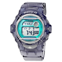 Casio Grey Transparent Resin Ladies Watch bg169r-8b