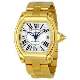 Pre-owned Cartier Roadster Automatic Silver Dial Mens Watch W62005V1