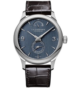 Chopard L.U.C Quattro Hand Wind Chronometer Blue Dial Mens Watch 161926 1002