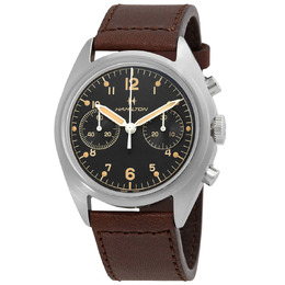 Hamilton Khaki Aviation Pioneer Chronograph Hand Wind Black Dial Mens Watch h76409530