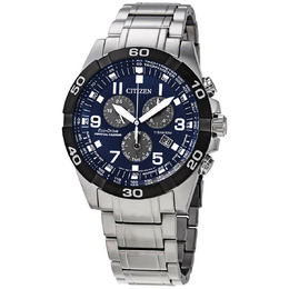 Citizen Brycen Perpetual Chronograph Blue Dial Mens Watch bl5558-58l