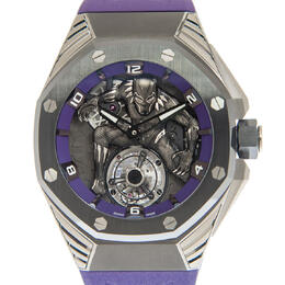 Audemars Piguet Royal Oak Concept 'Black Panther' Tourbillon Hand Wind Silver Dial Mens Watch 26620io.oo.d077ca.01
