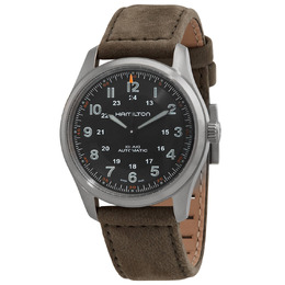 Hamilton H70205830 Khaki Field Automatic Unisex Watch 38mm Titanium Green Strap