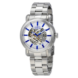 Invicta Vintage Objet D'Art Automatic Mens Silver Dial Watch 22573