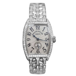 Pre-owned Franck Muller Curvex Hand Wind Diamond White Dial Ladies Watch 1750 s6 d