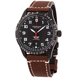 Victorinox Swiss Army Airboss Automatic Black Dial Mens Watch 241886