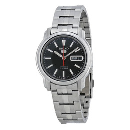 Seiko Series 5 Automatic Black Dial Stainless Steel Watch snkl83