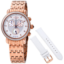 Gevril Marsala Chronograph Diamond Crystal Ladies Watch 9881