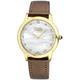 Gevril Airolo Diamond Mother of Pearl Dial Ladies Watch 13021