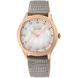 Gevril Morcote Diamond Mother of Pearl Dial Ladies Watch 10051