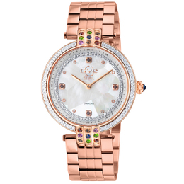Gevril Matera Diamond Mother of Pearl Dial Ladies Watch 12805b
