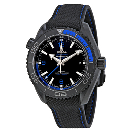 Pre-owned Omega Seamaster Planet Ocean GMT Black Dial Mens Watch 215.92.46.22.01.002