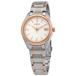 Seiko Quartz White Dial Mens Watch sur322p1