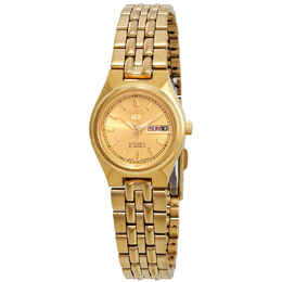 Seiko Series 5 Automatic Gold Dial Ladies Watch syma04