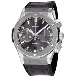 Pre-owned Hublot Classic Fusion Chronograph Grey Sunray Dial Mens Watch 521.nx.7071.lr