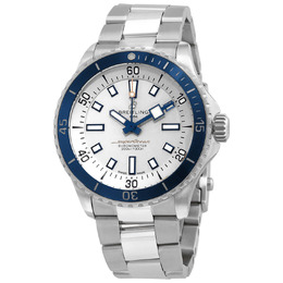 Breitling Superocean Automatic Chronometer Silver Dial Mens Watch a17375e71g1a1