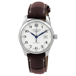 Longines Master Collection Silver Dial Brown Leather Band Stainless Steel Case Automatic Ladies Watch L22574783 l2.257.4.78.3