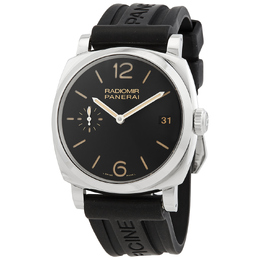 Pre-owned Panerai Radiomir 1940 Black Dial Brown Leather Mens Watch PAM00514