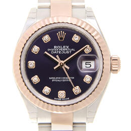 Rolex Lady-Datejust Aubergine Diamond Dial Automatic Ladies Oyster Watch 279171OBDJ 279171obdo