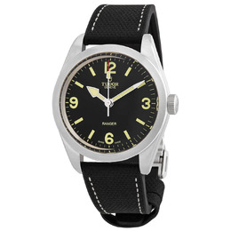 Tudor Ranger Automatic Black Dial Mens Rubber and Leather Watch m79950-0002