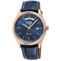 Gevril Excelsior Automatic Blue Dial Mens Watch 48204
