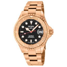 Gevril Wall Street Automatic Black Dial Mens Watch 4757b