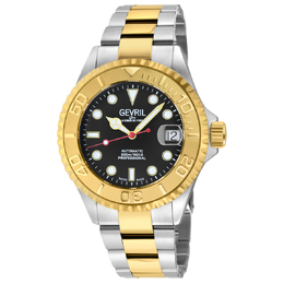 Gevril Wall Street Automatic Black Dial Mens Watch 4755b