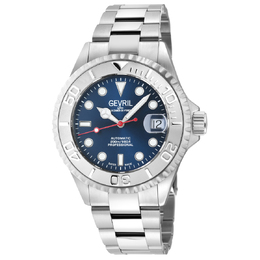 Gevril Wall Street Automatic Blue Dial Mens Watch 4751b