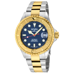 Gevril Wall Street Automatic Blue Dial Mens Watch 4756b