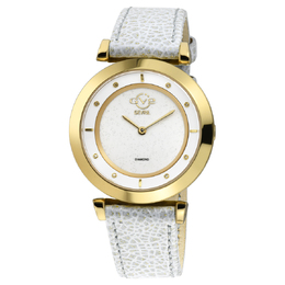 Gevril Lombardy Quartz Diamond White Dial Ladies Watch 14401