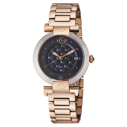 Gevril Berletta GV2 by - Ladies' Watch Art-No. 1509 Rose Gold-Tone Stainless Steel Case & Bracelet with Blue Dial Quartz Movement