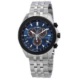 Citizen Brycen Perpetual Chronograph Blue Dial Mens Watch BL5568-54L