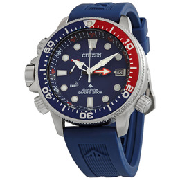 Citizen Promaster Eco-Drive Blue Dial Mens Watch with Red/Blue Inlay Bezel (BN2038-01L)