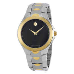 Movado Luno Sport Black Dial Two-tone Mens Watch 0606906