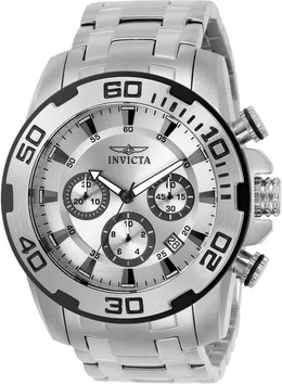 Invicta Pro Diver Chronograph Silver Dial Mens Watch 22317