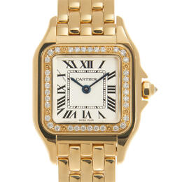 Cartier Panthere De Cartier Quartz Diamond White Dial Ladies Watch wjpn0015