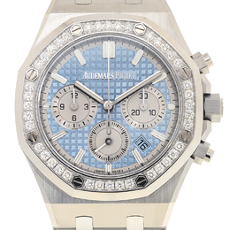 Audemars Piguet Royal Oak Chronograph Automatic Diamond Blue Dial Mens Watch 26715st.zz.1356st.01