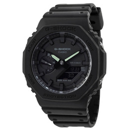 Casio Alarm World Time Quartz Analog-Digital Black Dial Mens Watch ga2100-1a1