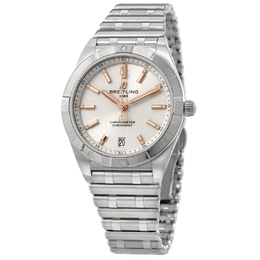 Pre-owned Breitling Chronomat Automatic Diamond White Dial Ladies Watch a10380101a2a1