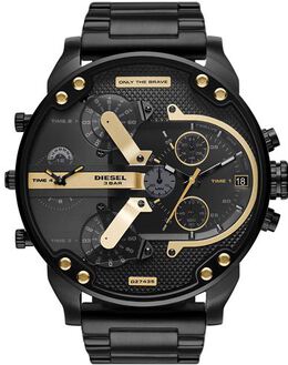 Diesel Wrist Watch 58053797ei - Logo, Stainless Steel Case & Strap, Deployant Clasp, Quartz Movement, Water Resistant