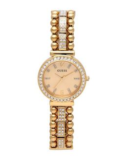 Guess Wrist Watch Model 50283738ai with Rhinestone Accents and Openable Chain