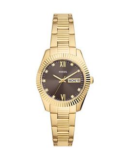 Fossil Chrono Watch 50287992hb - Classic Steel Dial with Crystal Accents