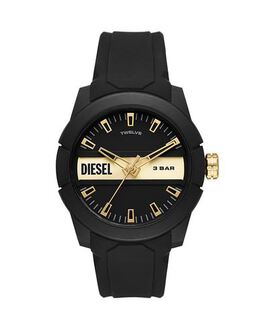 Diesel Watch with Brand Logo - Adjustable Buckle Strap, Steel Case