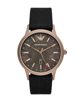 Emporio Armani WA5026 Wrist Watch Model: AR1374 | Classic Men's Chronograph Timepiece - Stainless Steel Case, Fabric Strap