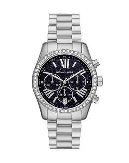 Michael Kors Watch 50287984lr - Elegant Ladies' Chronograph with Crystal Beads and Brand Logo Clasp